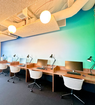 Custom Gradient Office Wallcovering