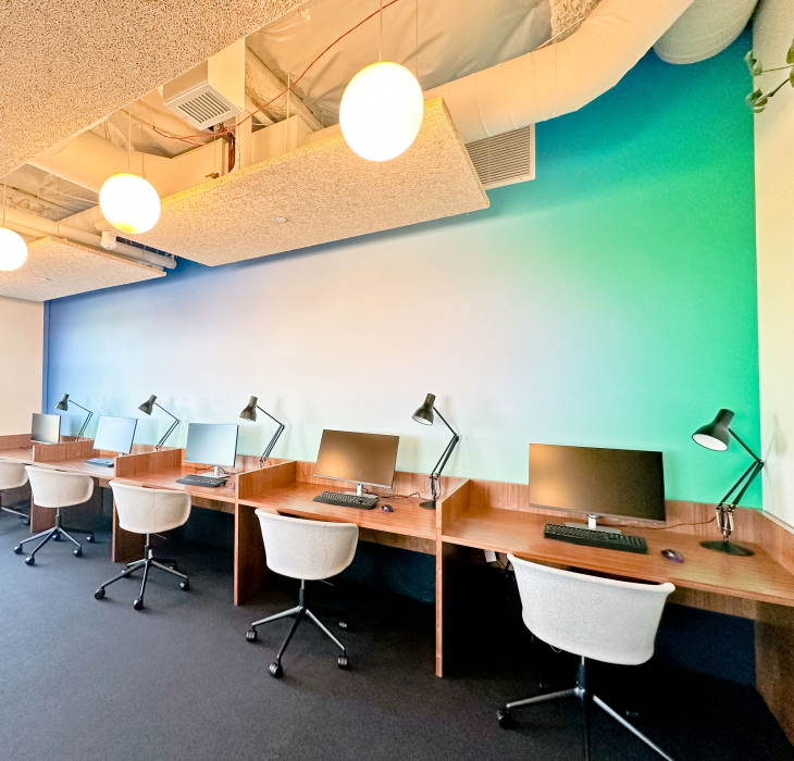 Custom Gradient Office Wallcovering