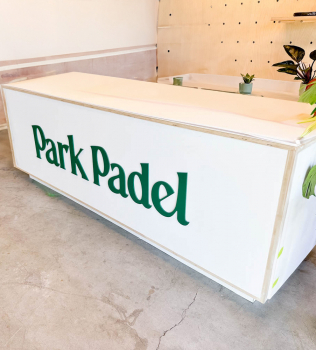 Park Padel Reception Desk Signage