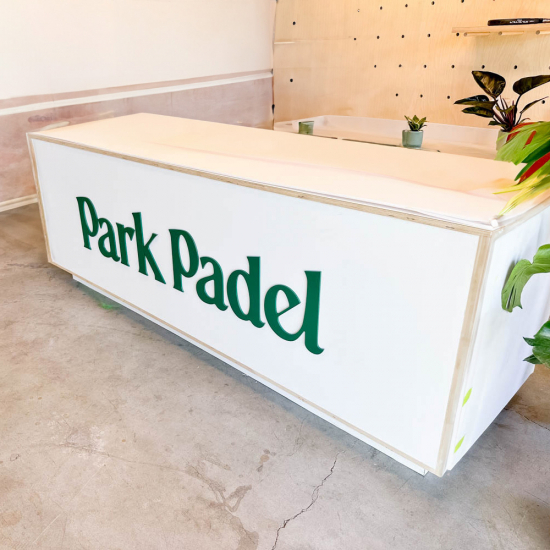 Park Padel Reception Desk Signage